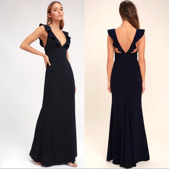 Lulus Dresses & Skirts - Lulu’s “Perfect Opportunity” Navy Maxi Dress